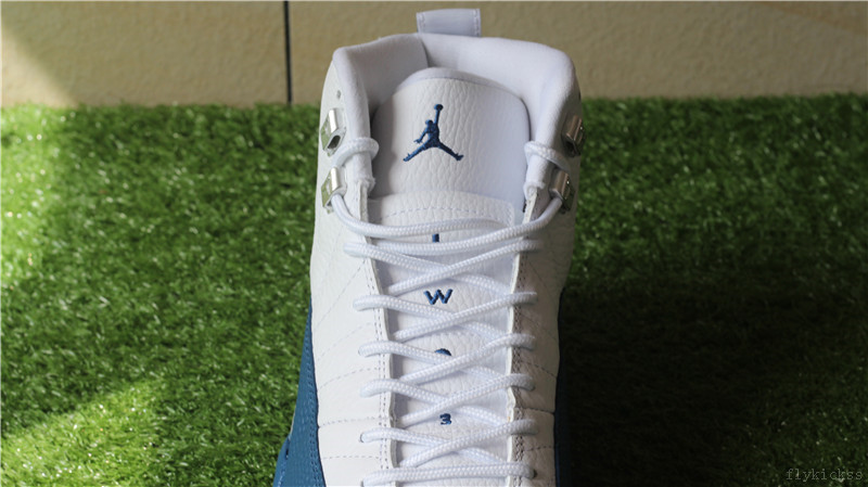 Authenitc Air Jordan 12 Retro White French Blue